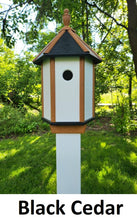 Load image into Gallery viewer, Birdhouse + Post &amp; Planter Kit - White - Planter/Post Set- Amish Handmade - Bird Lovers - Flowers - Outdoor Décor
