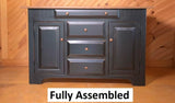 Kitchen Island - Amish Handmade - Multipurpose Cabinet - Primitive - Storage - Kitchen Cabinet - Rustic- Case Goods - Home - Fully Assembled