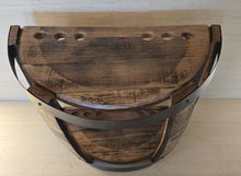 Load image into Gallery viewer, Whiskey Barrel Cue Rack - Bourbon - Billiards - Amish Handmade - Pool Cue Table - Pantry - Whiskey Barrel - Display - Vintage - Pool - Stave
