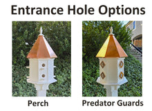 Load image into Gallery viewer, Bird House With Copper Roof Amish Handmade, Extra Large With 8 Nesting Compartments, Predator Guard Weather Resistant, Bird Lovers, Poly
