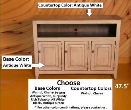 TV Stand - 3 Door Cabinet - Primitive - Storage - TV Cabinet - Amish Handmade - Multipurpose Cabinet - Rustic - Case Goods - Fully Assembled
