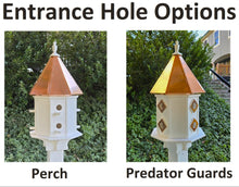 Load image into Gallery viewer, Birdhouse Copper Roof Handmade Large With 8 Nesting Compartments Weather Resistant Birdhouses, Predator Guards, Poly, Bird Lovers
