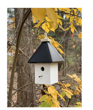 Load image into Gallery viewer, Hanging bird house wooden black
