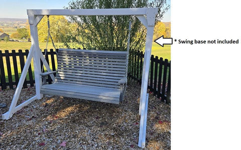 Amish Handmade Swing Bench - Patio Bench Swing - Large -  Upholstered - Outdoor Furniture - Swing Seats - Comfort - Backyard