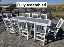 Load image into Gallery viewer, outdoor furniture, poly, chairs, arms, upholstered, back rest, dining table, patio set, footrest
