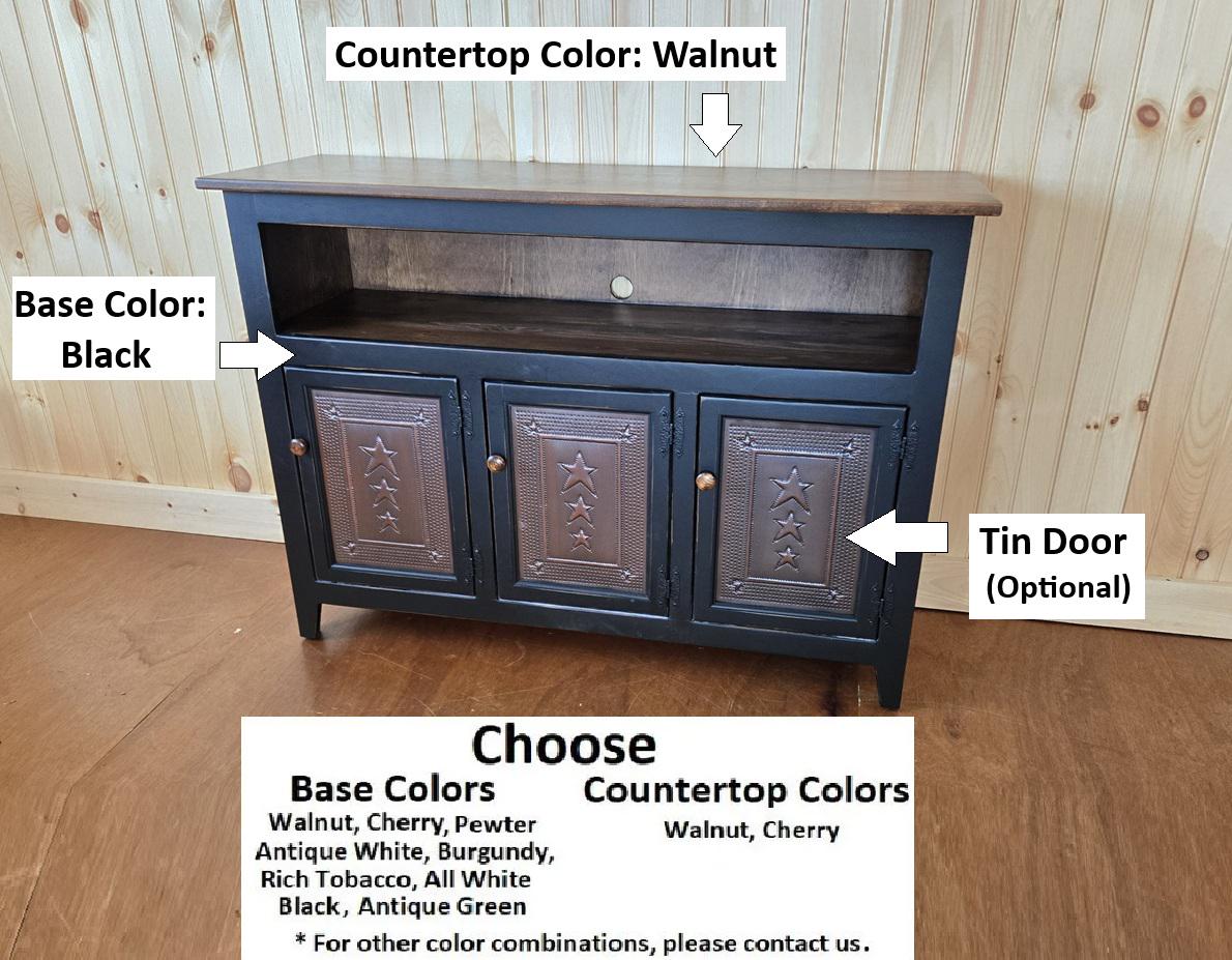 TV Stand - 3 Door Cabinet - Primitive - Storage - TV Cabinet - Amish Handmade - Multipurpose Cabinet - Rustic - Case Goods - Fully Assembled