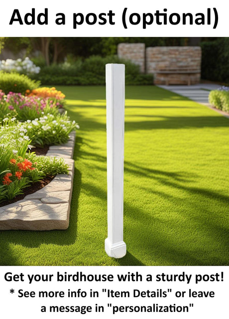 Amish Handmade Cedar Birdhouse – Large Decorative Outdoor Bird House with 2–8 Holes – Maintenance-Free Gift for Bird Lovers - Poly - Outdoor