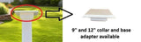Flat Mount Post For Birdhouse, Bird Feeder, and Lamps, Choose Size, White Post, Sturdy Easy Mount Weather Resistant Decorative Adapter