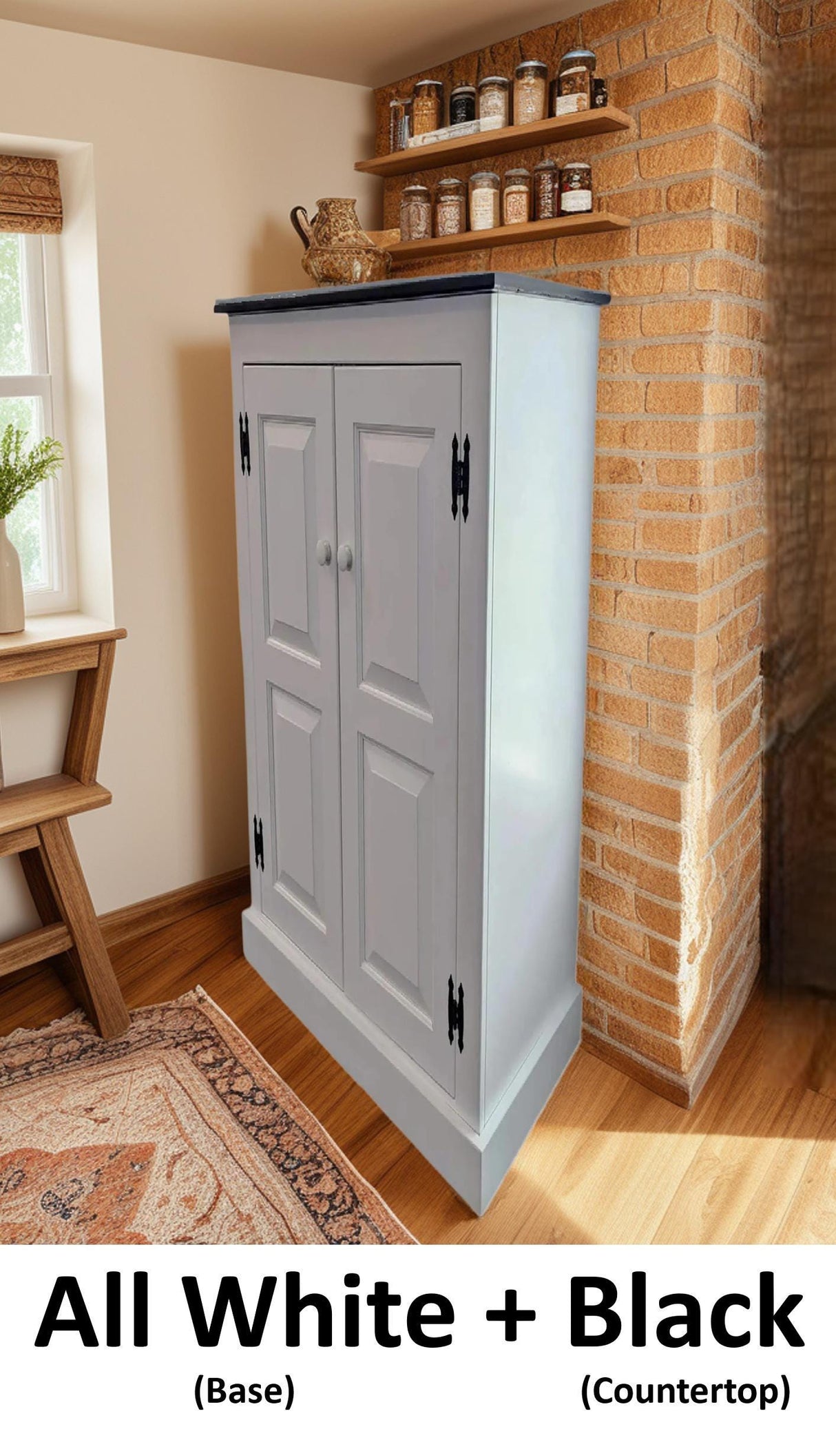 Farmhouse Furniture Kitchen Cabinet Wooden Hall Cabinet 2 Door Cabinet Custom Adjustable Shelf Cabinet Furniture Vintage Cabinet Antique