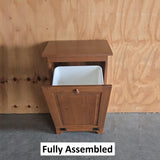 Amish Handmade Pine Tilt-Out Trash Bin: Farmhouse Kitchen Cabinet
