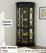 Amish Handmade Glass Display Cabinet - Tall Curio Cabinet - China Display - Glass Cabinet - Modern Home Decor - Multipurpose Cabinet -Rustic