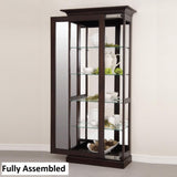 Amish Handmade Glass Cabinet - Display Cabinet - Tall Curio - China Display -Modern Home Decor - Multipurpose Cabinet - Rustic