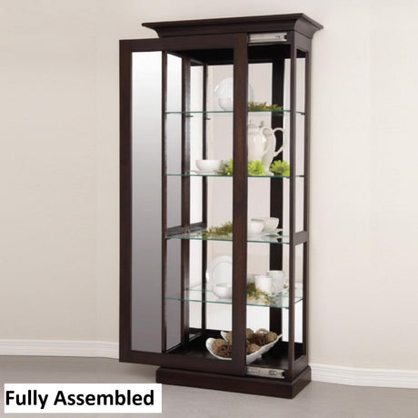 Amish Handmade Glass Cabinet - Display Cabinet - Tall Curio - China Display -Modern Home Decor - Multipurpose Cabinet - Rustic