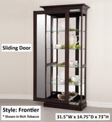 Amish Handmade Glass Cabinet - Display Cabinet - Tall Curio - China Display -Modern Home Decor - Multipurpose Cabinet - Rustic