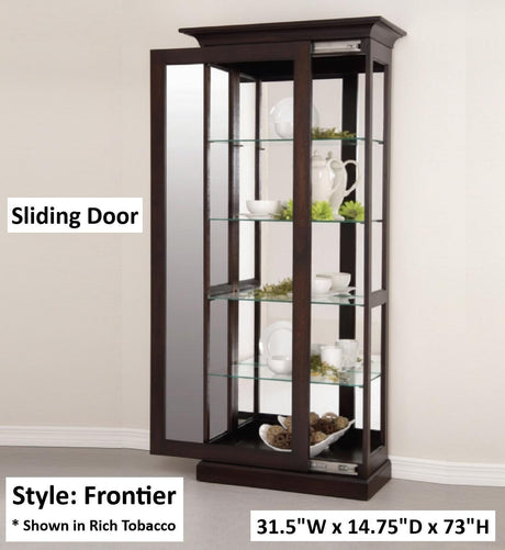 Amish Handmade Glass Cabinet - Display Cabinet - Tall Curio - China Display -Modern Home Decor - Multipurpose Cabinet - Rustic