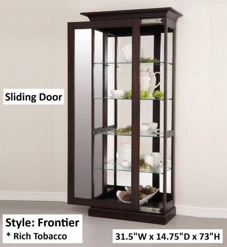 Amish Handmade Glass Display Cabinet - Tall Curio Cabinet - China Display - Glass Cabinet - Modern Home Decor - Multipurpose Cabinet -Rustic