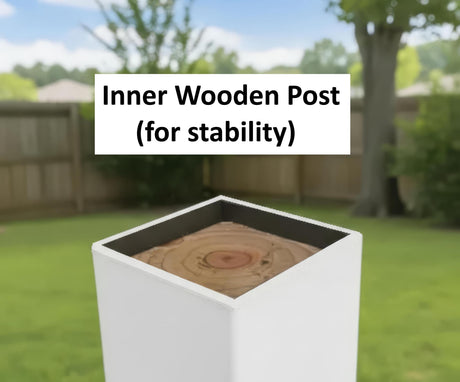 Amish Handmade Post 4,5,6,7,8 ft. For Birdhouses and Bird Feeders, Vinyl Post With Inner Wooden Post, Durable Yellow Pine, Bird Lovers, Home