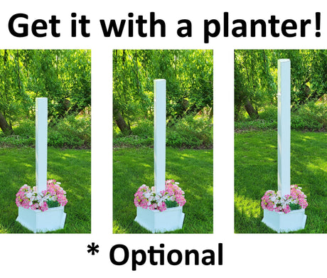 Amish Handmade Post 4,5,6,7,8 ft. For Birdhouses and Bird Feeders, Vinyl Post With Inner Wooden Post, Durable Yellow Pine, Bird Lovers, Home