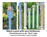 Extra Large Bird House With Copper Roof Handmade, Roof Styles, Octagon Shape, 8 Nesting Compartments, Copper, Patina, Guards/Perch Birdhouse