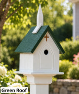 Church Bird House, US Handmade, Weather Resistant PVC, Bird Lovers, Bird Watch, Lawn and Garden , Outdoor Decor, Backyard, Home Decor, Birds