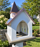 Chapel Bird Feeder, Amish Handmade, Copper Roof, Bird Lovers, Bird Watch, Patina Finish , Outdoor Decor, Backyard, Home Decor