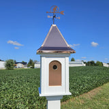 Birdhouse Copper Roof with Weathervane, 1 Nesting Compartment - Handmade for Bird Lovers - Amish Handcrafted - Outdoor Décor - Birds - Yard