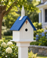Church Bird House, US Handmade, Weather Resistant PVC, Bird Lovers, Bird Watch, Lawn and Garden , Outdoor Decor, Backyard, Home Decor, Birds