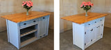 Kitchen Island - Amish Handmade - Multipurpose Cabinet - Primitive - Storage - Amish Furniture- Rustic- Case Goods - Home - Fully Assembled