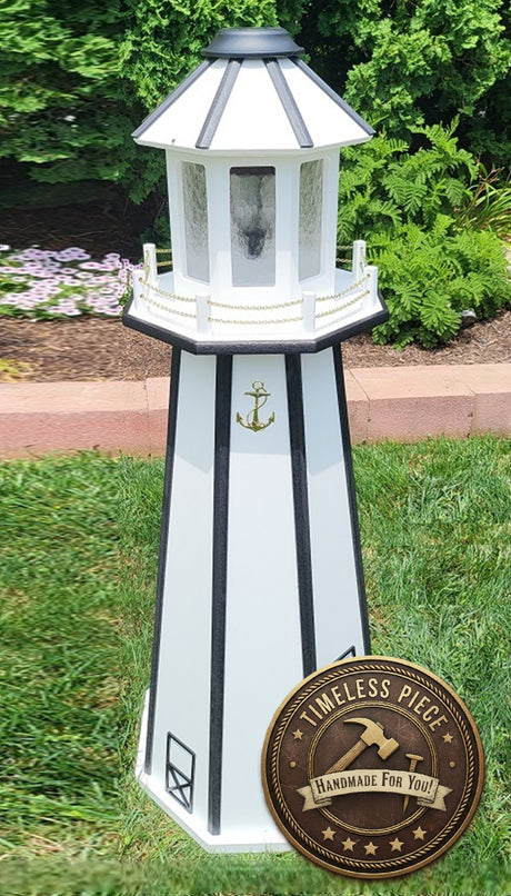 Lighthouse Solar Poly Made - Garden Decor