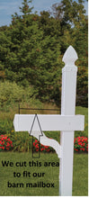 Load image into Gallery viewer, Mailbox + Post + Planter Kit, Amish Handmade, Poly Planter for Mailbox Post, Weather Resistant Poly Lumber, Fits All Mailbox Posts!
