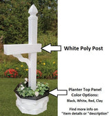 Mailbox + Post + Planter Kit, Amish Handmade, Poly Planter for Mailbox Post, Weather Resistant Poly Lumber, Fits All Mailbox Posts!