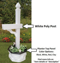 Load image into Gallery viewer, Mailbox + Post + Planter Kit, Amish Handmade, Poly Planter for Mailbox Post, Weather Resistant Poly Lumber, Fits All Mailbox Posts!
