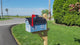 Dutch Barn Wood Mailbox Amish Made, Choose Your Color, Amish Mailbox With Red Flag, Black Roof