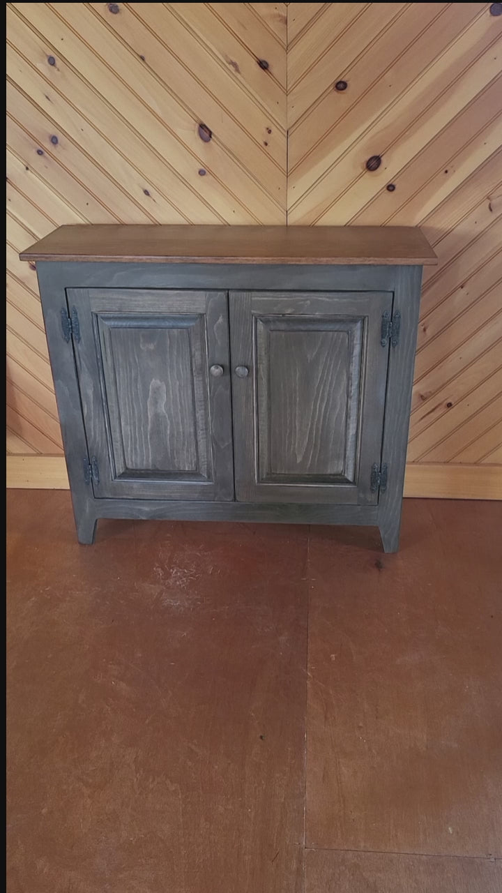 2 Door Cabinet - Fully Assembled - TV Stand - Primitive - Storage -  TV Cabinet - Amish Handmade - Multipurpose Cabinet - Rustic- Case Goods