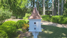 <video controls muted>Load and play video in Gallery viewer, Copper Roof Bird House Handmade, Extra Large With 8 Nesting Compartments, Weather Resistant Birdhouses Outdoor </video>