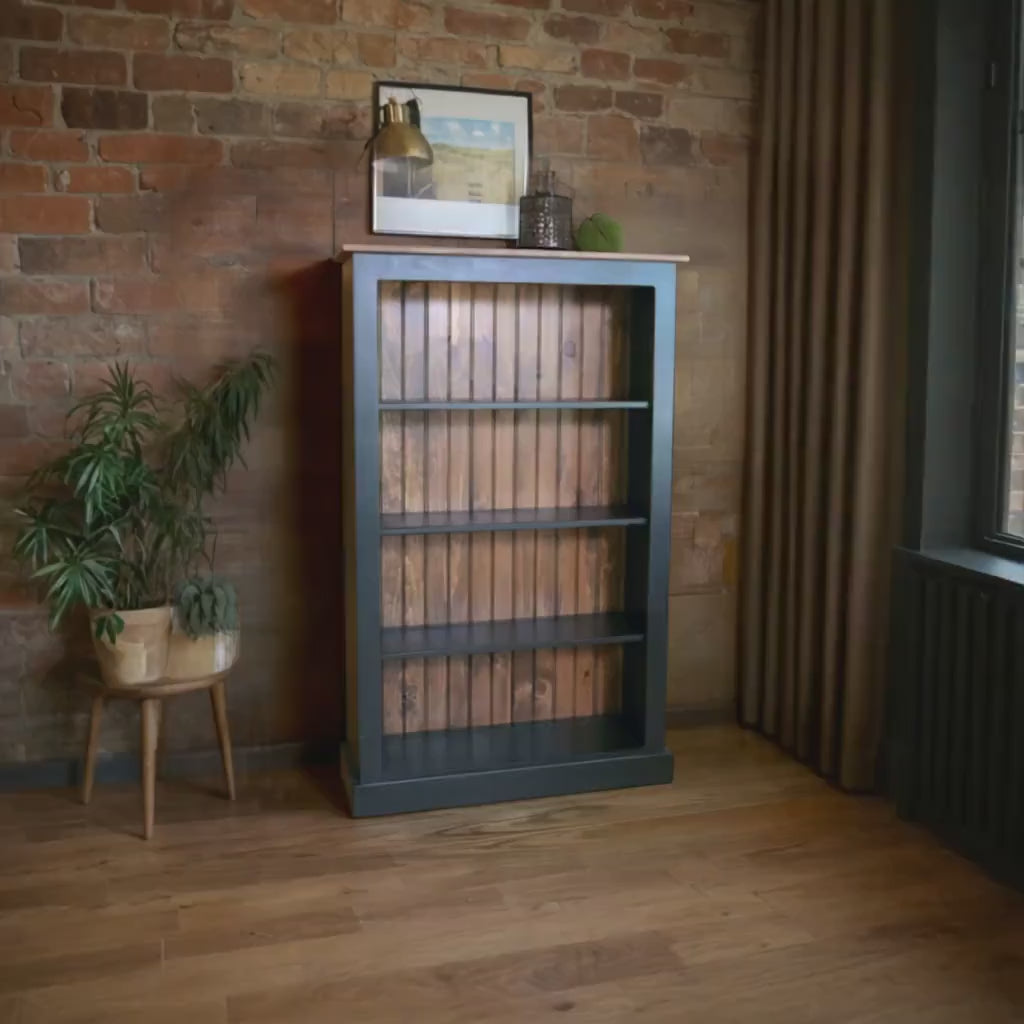 Bookcase - Amish Handmade Bookshelf - 4 Shelf Multipurpose Cabinet - Farmhouse - Organizer - Cupboard - Wooden - Rustic - Case Goods - Home