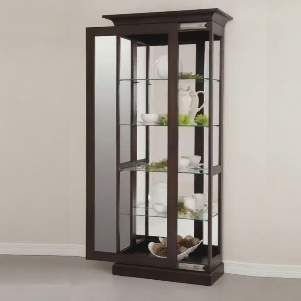 Amish Handmade Glass Cabinet - Display Cabinet - Tall Curio - China Display -Modern Home Decor - Multipurpose Cabinet - Rustic