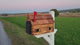 Amish Mailbox - Handmade - Log Cabin Style - Wooden - With Cedar Shake Roof and Metal Box Insert