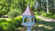 Bird Feeder X-Large With Patina Copper Roof, Square Design, Premium Feeding Tube