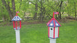 Amish Handmade Birdhouse, Bird Feeder, Independence Day Special! 250th Anniversary, Maintenance Gifts for Bird Lovers Bird Houses Yard