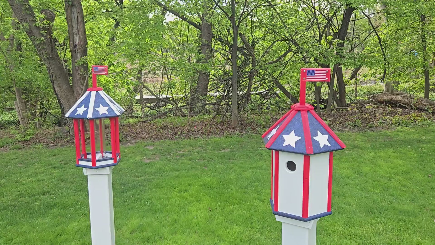 Amish Handmade Birdhouse, Bird Feeder, Independence Day Special! 250th Anniversary, Maintenance Gifts for Bird Lovers Bird Houses Yard