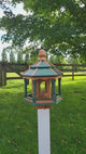 Gazebo Bird Feeder - Amish Handmade - Poly Lumber Weather Resistant - Large Feeding Opening - Medium/Large - Bird Feeder For Outdoors