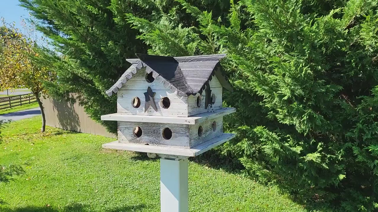 Martin Birdhouse - Amish Handmade Primitive Design - 10 Nesting Compartments -  Birdhouse outdoor