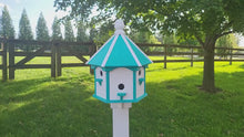 <video controls muted>Load and play video in Gallery viewer, Amish Made Gazebo Birdhouse in Multiple Colors, Large 6 Holes Poly Lumber With 6 Nesting Compartments </video>