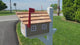 Handmade Mailbox - Wooden - Clay - Amish - Barn Style - Tall Prominent Flag - With Cedar Shake Shingles Roof - Large - Detailed - Mailbox