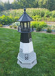 Oak Island Lighthouse - Solar - Amish Made - Landmark Replica - Backyard Decor