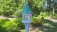 Bird Feeder Patina Copper Roof, Large, 8 Sided Octagon, Premium Feeding Tube, Roof Options