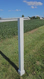 Vinyl Post For Birdhouse or Bird Feeder, inner wooden post included! Amish handmade decorative white Post, Mount houses & Feeders With Ease