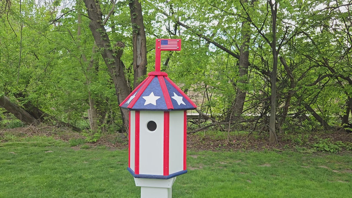 Amish Handmade Birdhouse, Bird Feeder, Independence Day Special! 250th Anniversary, Maintenance Gifts for Bird Lovers Bird Houses Yard