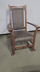 Amish Handmade 2 Rocking Chairs - Furniture - Bozeman Style Walnut Chair- Upholstered - Cushion - Vintage - Backrest - Chair Set - Furniture